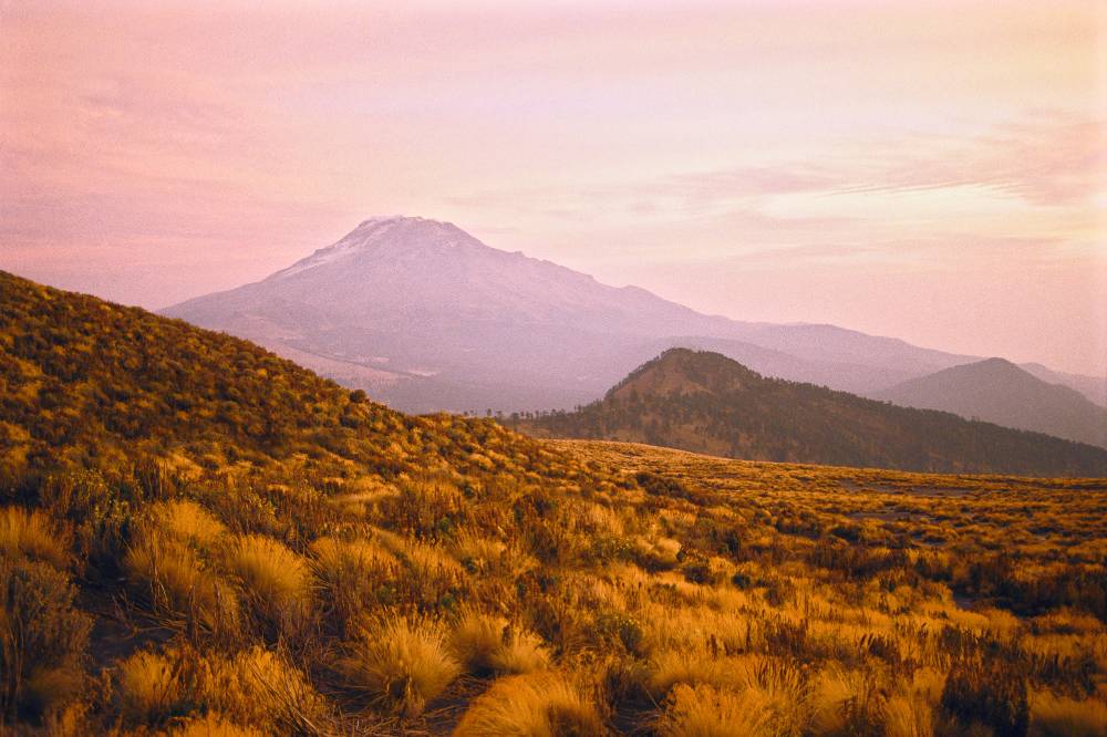 Mt. Iztaccihuatl from the slopes of Mt. Popocatepetl, Mexico 